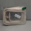 PACKISM Clear Makeup Bag - TSA Approved Toiletry Bag for Carry-on & Checked Luggage, Water Resistant Car Storage Organizer with Reinforced Seams (TSA Specialist (3-Pack Medium - Soft), 3 Pack Beige)