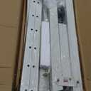 Twin Size Bed Frame with Charging Station, LED Light Metal Bed Frame with Wooden Headboard, No Box Spring Required, No Noise, Easy Assembly, White
