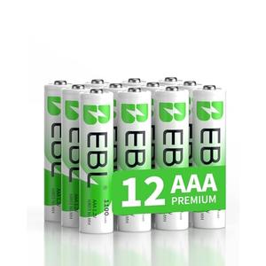 EBL Rechargeable AAA Batteries 1100mAh Ni-MH AAA Rechargeable Batteries 12 Pack