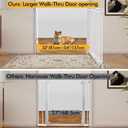 Baby Gate for Stairs Doorways & Kitchen, Extra Wide 32"-54" W x39 H Extra Tall, No Bottom Bar Dog Gate, One-Handed Auto-Close, Hardware Mount Safety Gate for Dogs & Toddlers, White