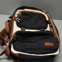 LOVEVOOK Travel Backpack for Women Men, TSA Carry on Backpack Flight Approved 40L Fits 17 Inch Laptop, Waterproof Personal Item Travel Bag Business Weekender Daypack with Detachable Crossbody Bag (Black&white&brown)