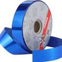 1inch x 100yards Shiny Waterproof Ribbon,Blue Curling Ribbon for Gifts Package Wrapping,Bows, Crafting, Wedding.