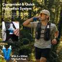 Haimont 10L Trail Running Hydration Vest with Soft Flasks | Reservoir Compatible, Bounce-Free Fit, Quick-Access Storage, Pole Carry, Whistle