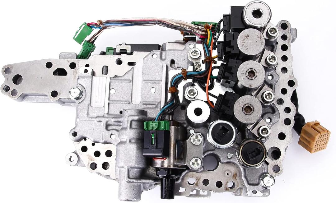JF011E RE0F10A F1CJA CVT Transmission Valve Body(TWO PRESSURE SENSORS) with Stepper Motor Solenoid Kit Harness Compatible with 2007-2012 Dodge/2007-2010 Jeep/2007-2016 Mistubishi/2002-2015 Nissan