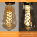 E26 ST64 Vintage Edison Light Bulbs, Smoky Grey Coated Glass, Dimmable, 4W(20W Equivalent) 150 Lumens, 2700K Soft White, Spiral Filaments Design, Antique Style, 25000 Hrs, 6-Pack