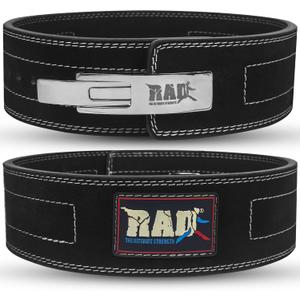 RAD Lever Weight Lifting Gym Belt for Men & Women Size 63 TO107 CM,Thick 10MM & Width 4 Inch Lever Powerlifting Belts for Women Dead Lift Workout Belt Leather Weight Lifting Lever Gym Squat Belt (Small, Black)