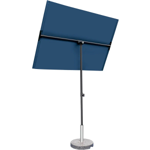 6x4 FT Balcony Umbrella, Rectangular Patio Umbrella for Apartments Balcony Shade, Porch Umbrella with 360° Rotating Knob（Royal Blue）