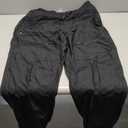 Willit Capris Travel Pants Lightweight Striped Woven Workout Casual Pants with Pockets, L, Black