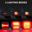 Wireless Trailer Lights Kit, Magnetic LED Tail Light for Trailer, IP67 Waterproof, Rechargeable Turn Signals Portable Brake Lights for Running Stop Towing Truck Tow Camper Boat RV Caravan