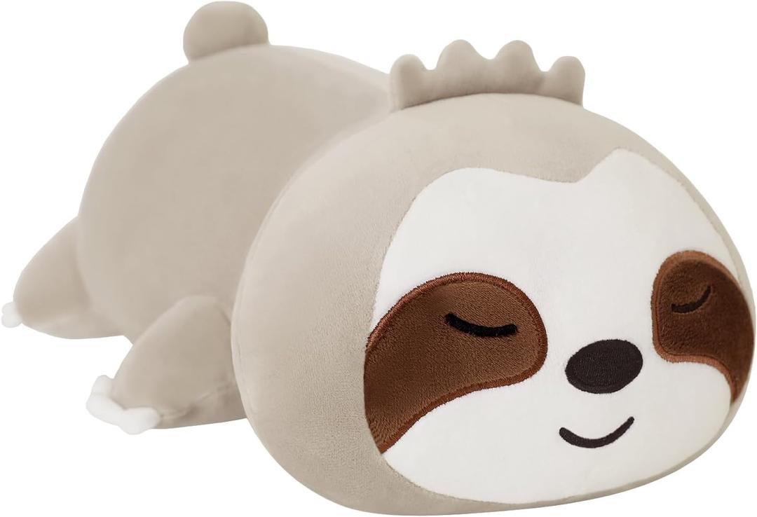 SQEQE Weighted Sloth Plush, Weighted Sloth Stuffed Animal, Cute Plushies Pillow Toy Gift for Kids Adults Brown 23.6 Inch, 3.1 Lbs