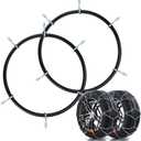 DEDC Snow Chain Tensioner, Traction Chain Rubber Tightener for Car, Passenger Vehicle and ATV, 2 Pieces, Fit for 12 to 14 Inch Rims, Snow Chains Accessories