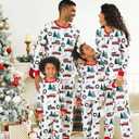 PATPAT Christmas Family Matching Pajama Sets Includes Christmas Socks - Perfect for Family Photos & Holiday Celebrations (White, XXL)