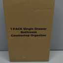 Delamu 3-Tier Bathroom Counter Organizer with Drawer, Multi-Purpose Makeup Organizer Countertop for Vanity, Large Cosmetic Display Case Perfume Tray Skincare Organizers, Amber (12.5" x 7.7" x 13")