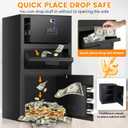 5.6 Cuft Large Drop Safe Box for Business, Anti-theft Money Safe with Quick Place Drop Slot, Digital Keypad, Spare Key, Heavy-duty Cash Depository Safes for Commercial Business Bars Retail Office Home