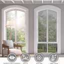 KESPEN Window Film One Way Daytime Privacy Static Cling Sun Blocking Anti UV Reflective Window Tint for Home and Office, Silver, 23.6 Inch X 6.5 Feet