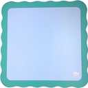 Generic Standard Mahjong Mat (4 Color Combinations) | Scalloped Edges & Bright Colors | 31"" x 31"" (Blue Center- Green Scallop)