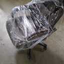 La-Z-Boy Delano Big & Tall Executive Office Chair, Ergonomic Mid-Back Lumbar Support, ComfortCore Memory Foam Cushion, Weathered Gray Wood Arms & Swivel Base, Bonded Leather, Chestnut Brown