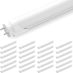 JESLED 4FT LED T8 Type A+B Tube Lights, 24W(65W Equiv.), 3200LM, 6000K, Single or Double End Powered, Plug and Play or Ballast Bypass, 4 Foot T10 T12 Bulbs Replacement, Frosted(25-Pack)