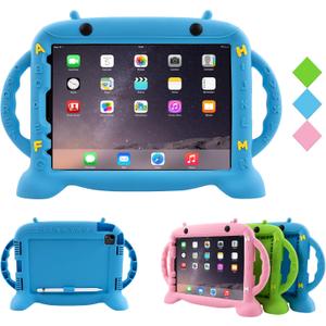 CHIN FAI Kids Case for iPad Air 5th/4th Generation 10.9 Inch (2022/2020) & iPad Pro 11" (2021/2020/2018) Shockproof Silicone Handle Stand Case with Pencil Holder (Blue)