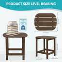 Plawdlik Adirondack Side Table,HDPE Weather Resistant,Wooden Textured for Adirondack Chairs,Patio,Garden, Porch, Backyard Use, Coffee, 18.6 X 14.17 X 18.18 Inches