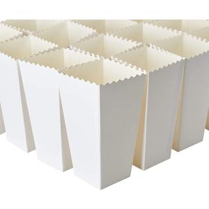 BLUE PANDA 100 Pack White Popcorn Boxes Bulk for Party - White Popcorn Containers for Movie Night & Carnival Decorations - 46 oz Paper Box (7.8 x 4.25 x 4.25)