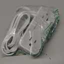 TESSAN Flat Plug Extension Cord 5 FT, Surge Protector Power Strip with 4 AC Outlets 1 USB C and 2 USB A Ports, 900 Joules Protection, Multiple Wall Outlet Extender Suitable for Home Office Dorm