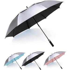 MRTLLOA Extra Large Golf Umbrella, 54/62/68/72 Inch Automatic Open, Oversize Double Canopy Vented Windproof Waterproof Sports Umbrellas for Rain