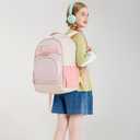 Lightweight Cute Kids Backpack for School Kindergarten Elementary Backpacks for Gilrs ages 6-8-10 (Pink Cream)