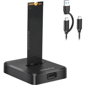 ELUTENG M.2 NVMe & SATA to USB C Docking Station Dual Protocol M.2 to USB C Adapter 10Gbps External SSD Enclosure for M Key, B+M Key Support 2280 2260 2242 2230 SSDs with 2in1 Cable