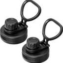 Replacement Lid Fits for Hydro Flask Wide Mouth, Spout Lid for Hydroflask 12 16 18 20 32 40 64oz Wide Mouth Water Bottles, BPA Free (Black 2 Pack)