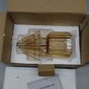 Small Battery Operated Lamp with Timer, Tiny Cordless Glass Table Lamp for Home Decor, Kitchen, Bathroom, Birthday Gift for Women, Jelly Amber