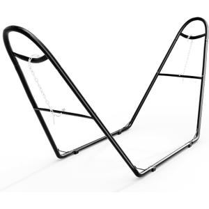 Garvee Universal Double Hammock Stand, 550-Pound Capacity, Heavy-Duty Hammock Stand for Outside, Fits 9 to 14 Foot Hammocks, Black