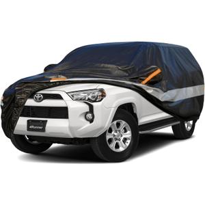 Holthly 10 Layers SUV Car Cover Custom Fit for Toyota 4Runner (2002-2024) Waterproof All Weather for Automobiles, Outdoor Full Cover Sun UV Rain Protection.Black