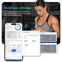 Smart Scale for Body Weight with Handle, 8-Electrode Full Body Composition Analyzer with BMI, Body Fat, Muscle Mass, 57 Metrics, Accurate Bluetooth Digital Scale for Home Gym, Women & Men