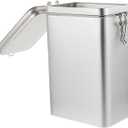 Square Tinplate Coffee Storage Bucket with Lid Airtight Food Canister for Kitchen Pantry Metal Container for Coffee Beans Spices and Snacks