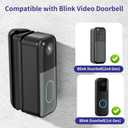 Blink Doorbell Mount, 3055 Degrees Angle Mount for All-New Blink Video Doorbell, Adjustable Door Bell Kits, Left/Right Universal Installation, Corner Holder with Wide Viewing Angle (Black)