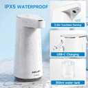2026 Patent Edition Automatic Soap Dispenser Touchless, 300ml Hand Soap Dispenser with 4 Adjustable Foam Levels, IPX5 Waterproof Rechargeable Foaming Soap Dispenser for Kitchen & Bathroom