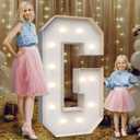 4FT Marquee Light Up Letters G,Party Decoration Large Marquee Light Up Letters with Weighted Water Bag,Pre-cut Foam Board Set Can Be Used for Birthdays,Weddings,Baby Anniversaries