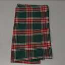 Joyfol Day 13x60 Inch Green Tartan Christmas Table Runner - Stain Resistant & Washable, Holiday Decor for Xmas, New Year's, Winter Dining