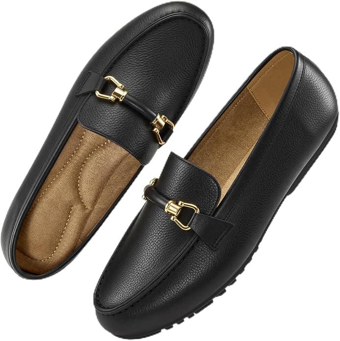 HARENCE Loafers for Women Comfortable Slip On Business Work Flats Shoes Casual Driving Moccasins Penny Loafer 11