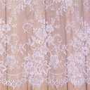 3 Yards French Eyelash Lace Fabric Floral Embroidered Lace Fabric for Clothes Wedding Dress Sewing Home Decor (59" W x 3 Yards, White)