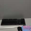 Wireless Keyboard and Mouse RGB Backlit Combo, MOOJAY Rechargeable 2.4G Light Up Cordless Gaming Keyboard with Ergonomic Wireless Wired Dual Mode Mice Set, for PC/Laptop/Windows/Mac - Black