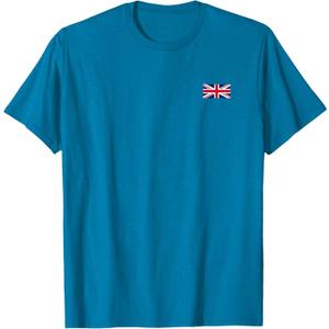 UK T Shirt Women Men Kids Left Chest Union Jack British Flag T-Shirt, Size 2XL