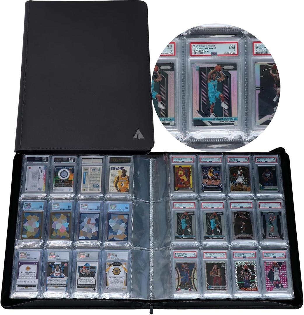 12 Pocket PSA Slab Binder, Holds 168 PSA Slabs, Graded Card Binder for PSA, CGC, CSG, FGS and FCG Slabs
