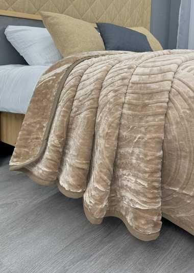 Blanket King Size for Bed - Warm and Cozy for Women Gift, Blanket for Couch, Sofa Decor, Tie Dye Design, Brown, 108x90 Inches