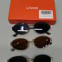 livho 2025 Trendy Oval Sunglasses - Stylish Polarized Shades for Everyday - Retro Metal Frames