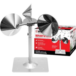 Bird B Gone - Reflect-A-Bird - Reflective Spinning Deterrent - Repels Pigeons, Sparrows, & Woodpeckers - Wind Powered - for Gardens, Railings, Roofs, Etc - Weatherproof Aluminum - Adjustable Neck (1 Pack)