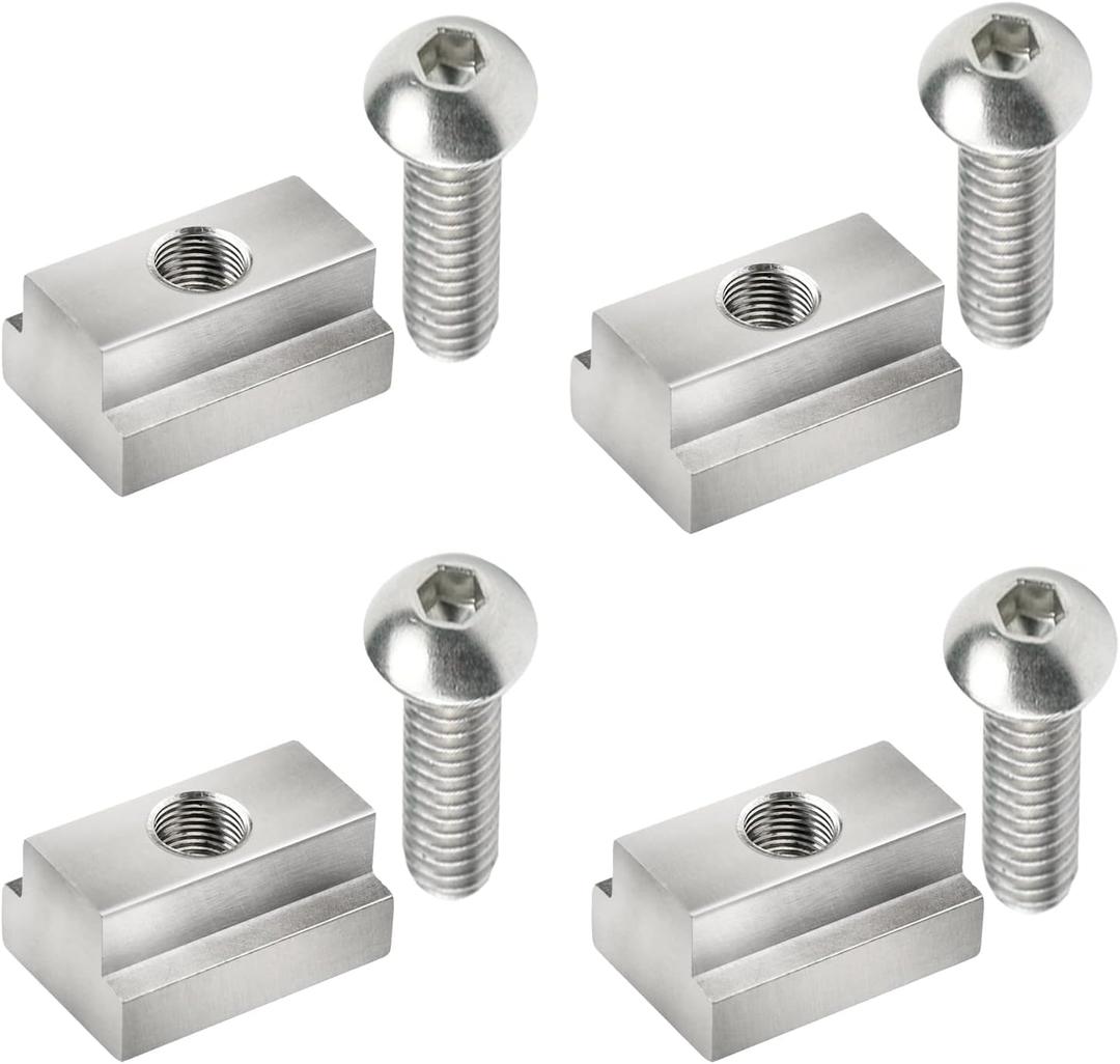 T Slot Nuts Fit for Toyota Tacoma Bed Rack Rail Bed Cleats Pick-Up Truck Bed Deck Rails for Tundra Pickup Truck Deck Bike with Stainless Button Socket Cap Screw