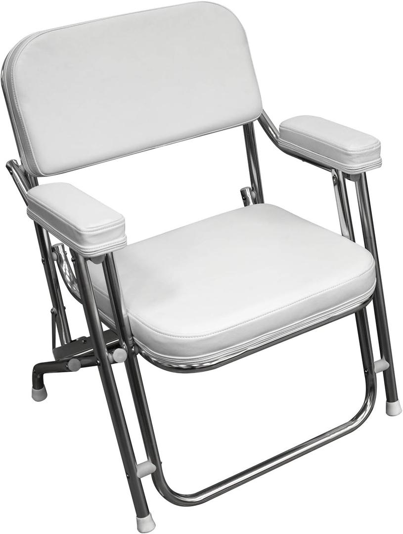 Wise 3316-784 Offshore Series Folding Deck Chair, Brite White
