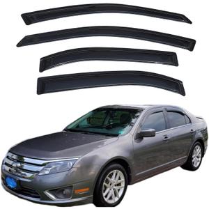 Rain Guards Compatible with 2006-2012 Ford Fusion, Acrylic Slim Style Window Visor Rain Guard, Side Window Deector for Ford Fusion Accessories 4 Pieces, 2007 2008 2009 2010 2011